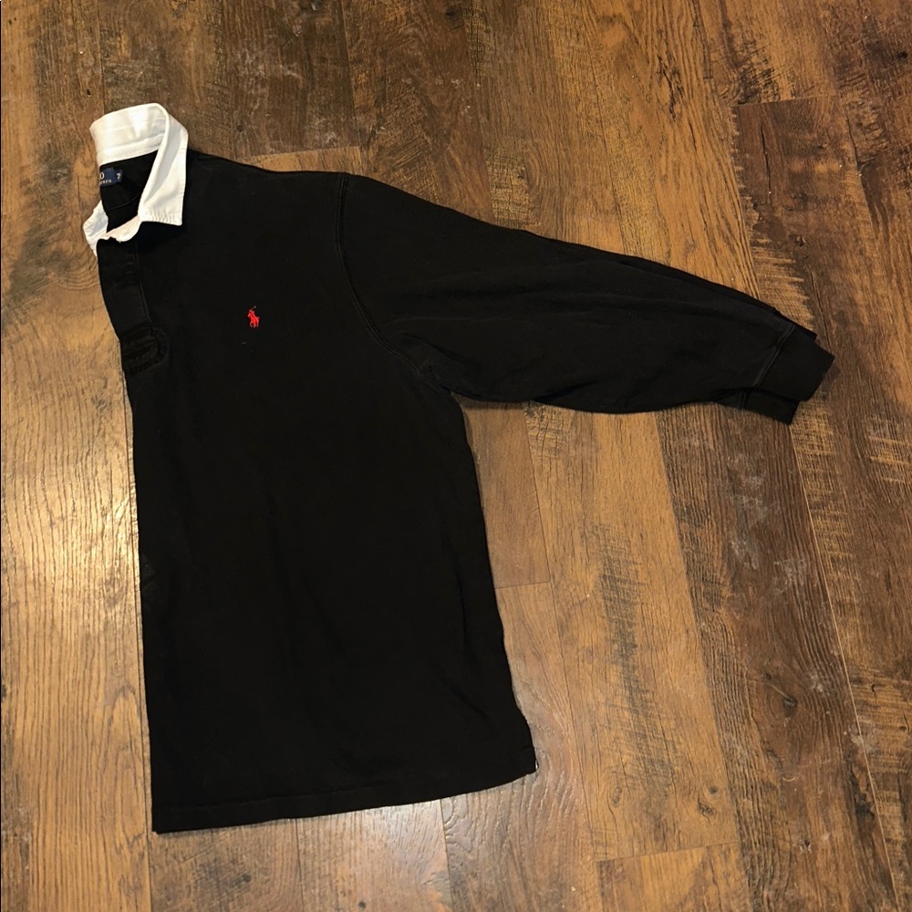 Polo by Ralph Lauren Men's Black and White Polo Shirt - Picture 4 of 4